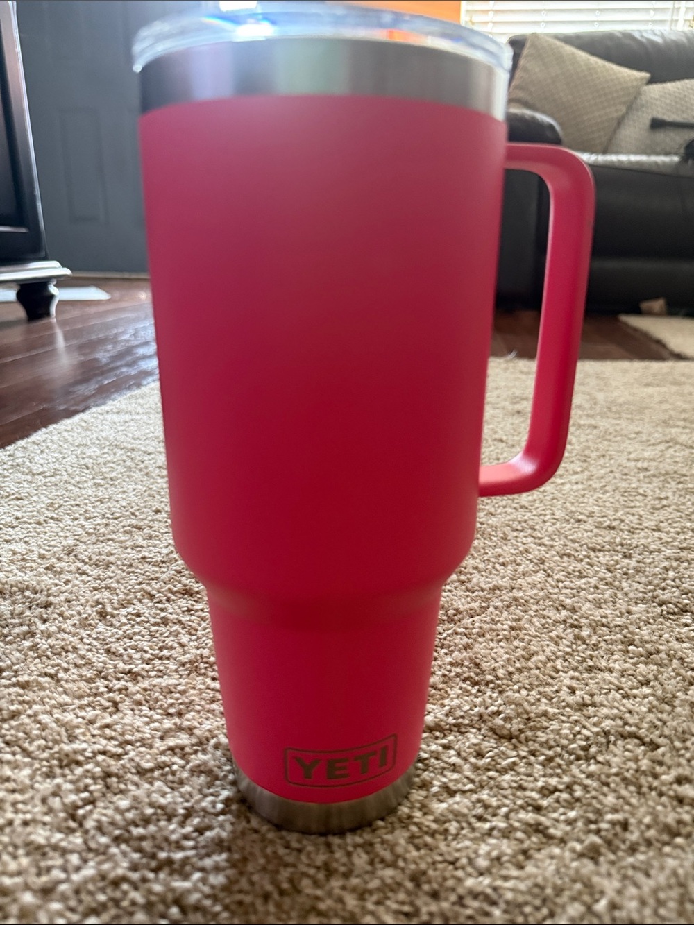 Yeti Pink Insulated Handle Tumbler